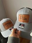 Handwriting Leather Patch Hat