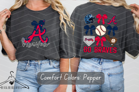 Braves Baseball Bows