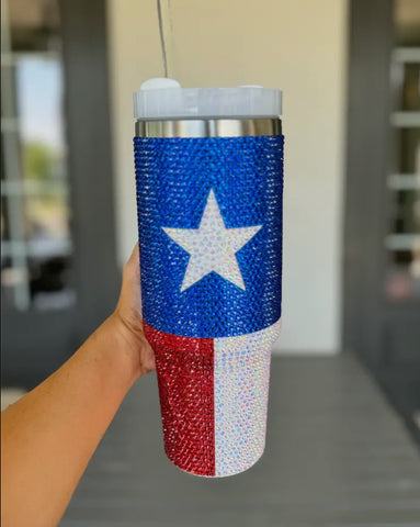 Rhinestone Texas 40oz Tumbler