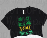 Eat Sleep Golf Repeat