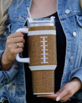 Rhinestone Football 40oz Tumbler