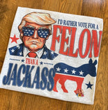 Rather Vote A Felon Than A Jackass (version 2)