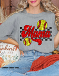 Red Sequin Softball Mama