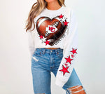 Chiefs Football Heart w Sleeve