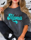 MAMA Checkered Teal Sequin