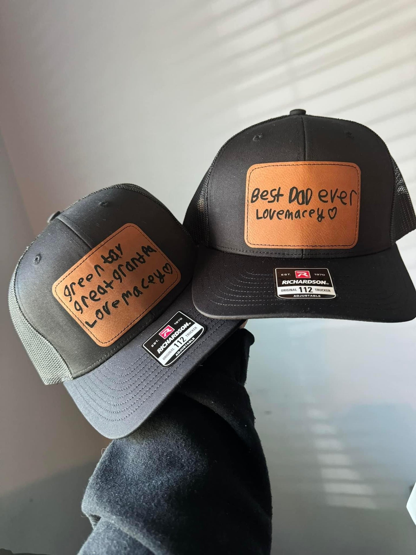 Handwriting Leather Patch Hat