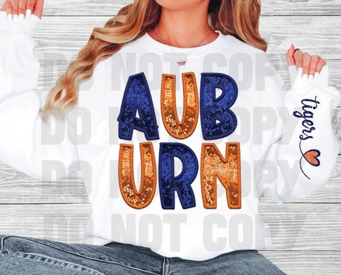 Auburn Faux Sequin w/ Sleeve