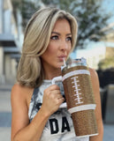 Rhinestone Football 40oz Tumbler