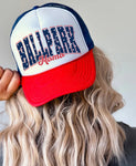 Ballpark Mama Red/White/Blue Foam Trucker Hat