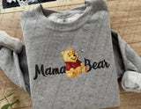 Mama Bear Pooh Faux Embroidery