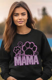 (Pink) Dog Mama Faux Embroidery/Glitter