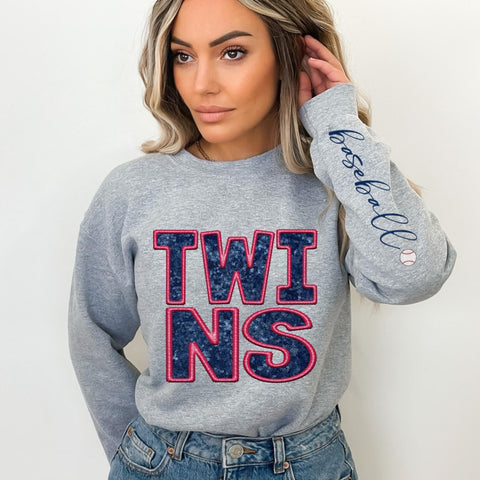 Twins Baseball w/ Sleeve